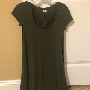 Hollister Olive Green T-shirt Dress